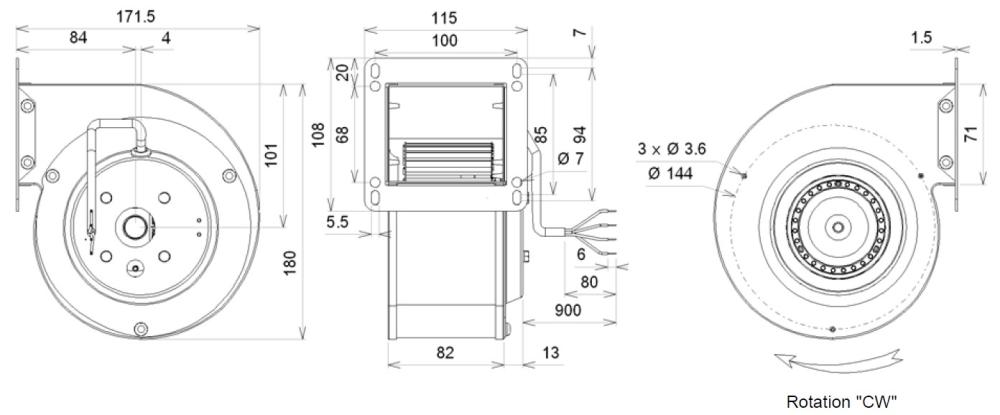 D25-A5 Ecofit 2GREA3 120X62R Dimensions