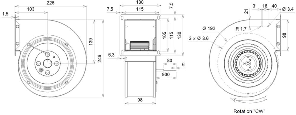 N05-48 Ecofit 2GRE15 140X59R Dimensions