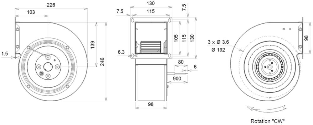 N05-62 Ecofit 4GRE25 160X62R Dimensions