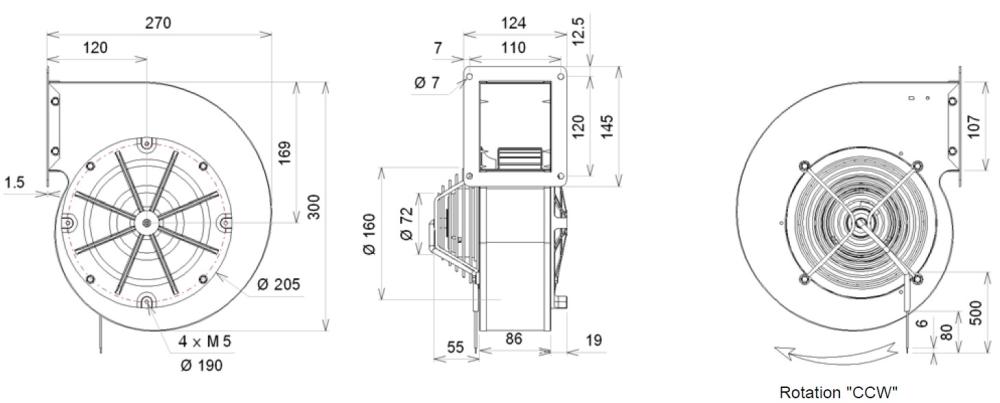 Y45-03 Ecofit 2GRF65 180X52R Dimensions