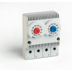 TRT2-10A230V-NCNO Twin Enclosure Thermostat 12-60V.DC, 110-250V.AC