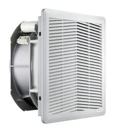 FF20GA115UER Fandis Filter Fan Unit 115V AC 765m³/h Reverse Airflow. Fits Cut Out 291x291mm. RAL 7035