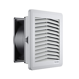 FF12D24UN Fandis Filter Fan Unit 24V DC 47m³/h Standard Airflow. Fits Cut Out 124x124mm. RAL 7035