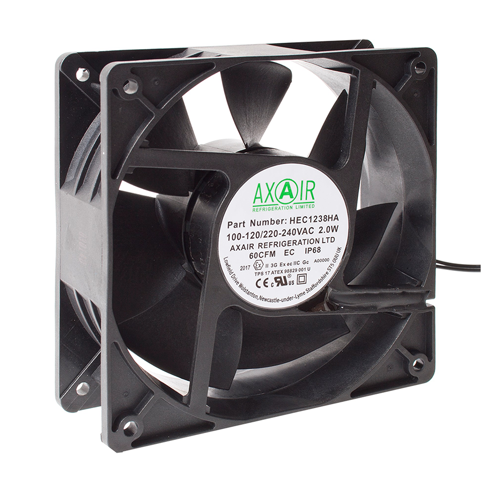 HEC1238HA EC ATEX Compact Fan, 120x120x38mm, IP68
